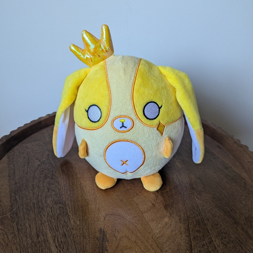Krew District It’s Funneh Gold 8”  Plush Squishy Limited Edition Yellow Crown